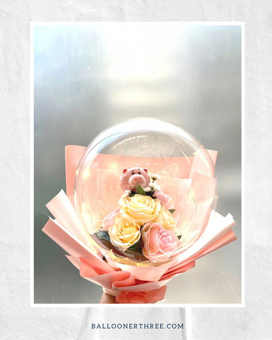 Standard Balloon Flower with Doll | 30cm公仔氣球花